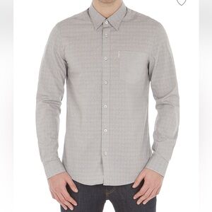 Ben Sherman Gray Button-Up Shirt S